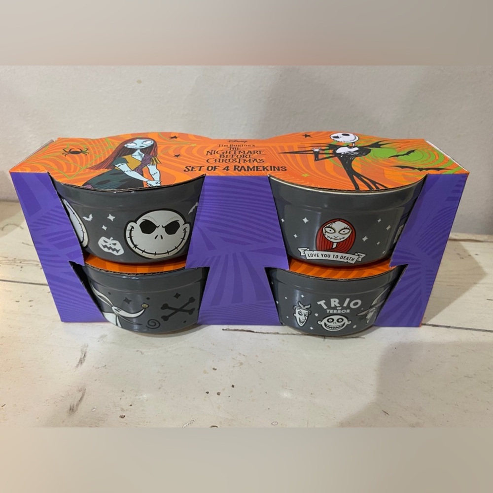 Disney Nightmare Before Christmas Ramekin Boxed Set of 4 - Brand New